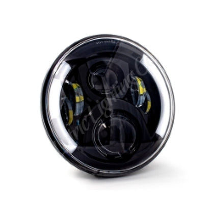 Letric Lighting 7 吋 Integrated 附 雙色切換燈芯 方向燈 黑色｜LLC-DHL-7TS