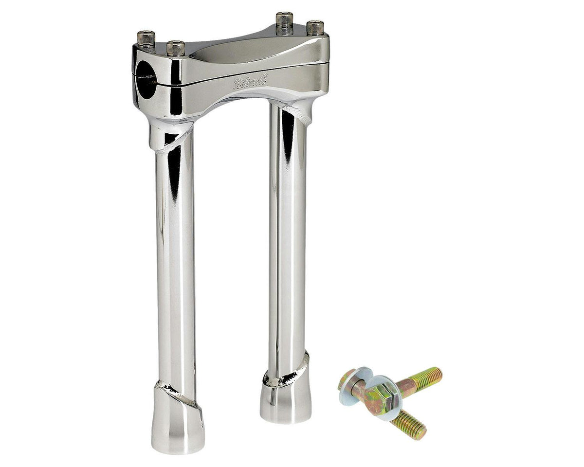 Biltwell Inc. 6403-105-10 Murdock straight riser set, 10 inch, chrome, 1-inch clamp