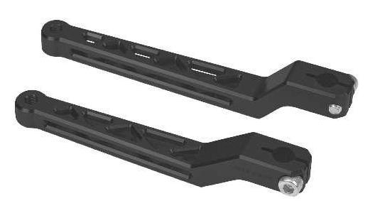 BLACK3 B3H0102 front/rear shift lever set, black finish