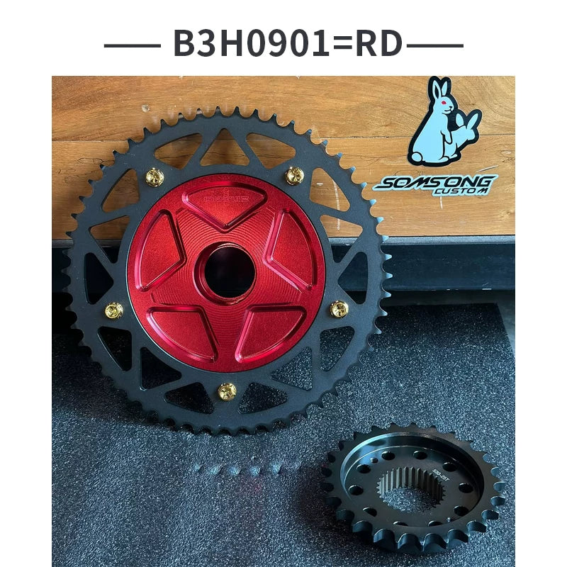 BLACK3 B3H0901 紅色 齒盤實品圖