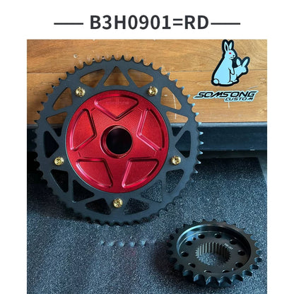 BLACK3 B3H0901 紅色 齒盤實品圖