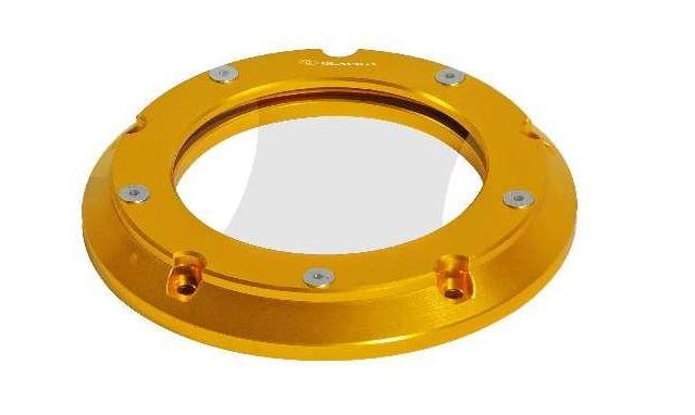 BLACK3 clear derby cover product photo, gold finish