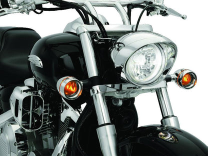 Kuryakyn 深碟式 飾框 附 燻黑 燈殼 紅色 燈｜2270