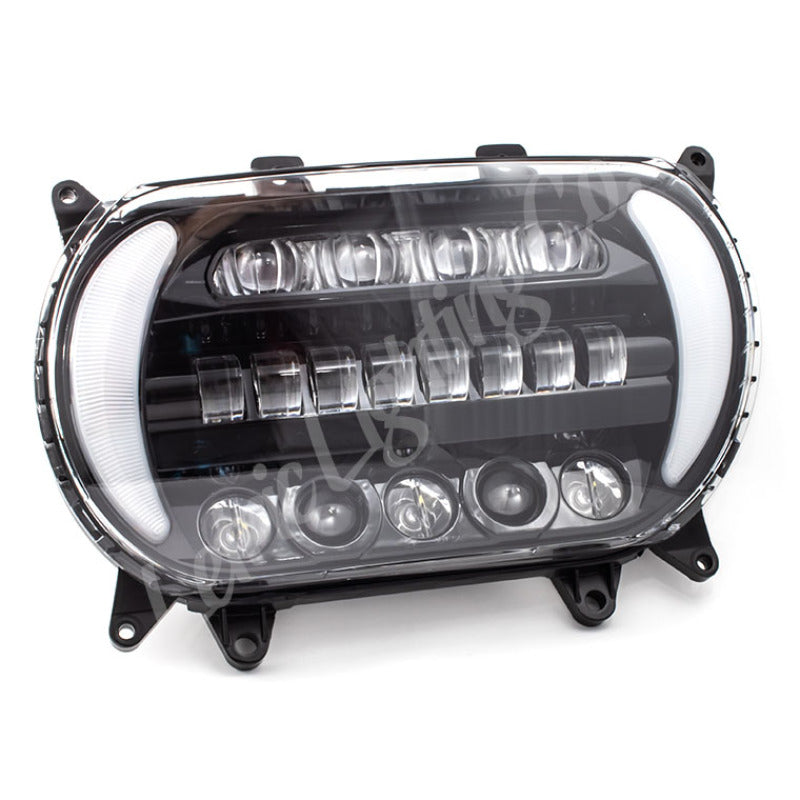Letric Lighting 2015+ Early Road Glide LED 黑色/鍍鉻 頭燈 附 方向燈｜LLC-5LRA-TS