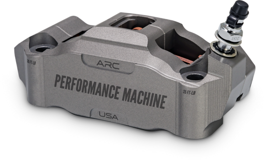 Performance Machine 125 x 4 Race Series Radial 固定座 卡鉗 附 ARC - 左側 - Gunmetal 灰色｜0052-2427-GYC