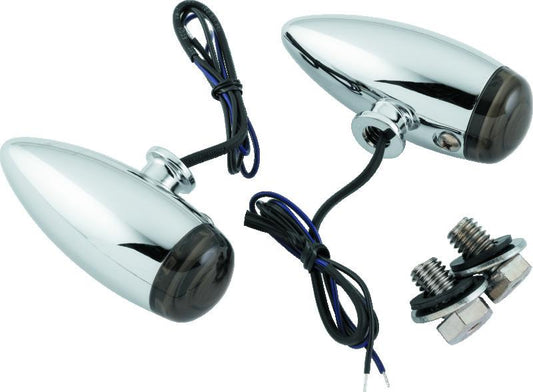 Kuryakyn Super Bright LED 迷你 子彈型 燈組 琥珀色 鍍鉻｜2500