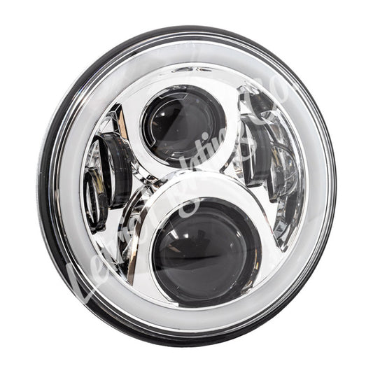 Letric Lighting 7 吋 LED 鍍鉻 全環光圈 Indian｜LLC-ILHC-7DC