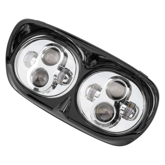 Letric Lighting LED 頭燈 80W 遠／近燈 鍍鉻/黑色｜LLC-LRH-BC