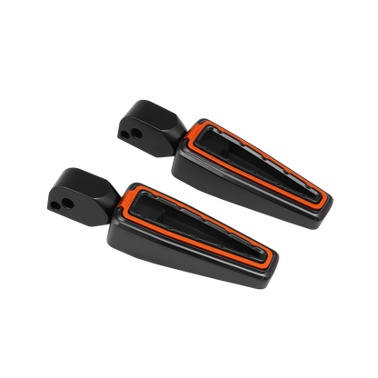 Fangster Color Collection Footpegs - Black Orange