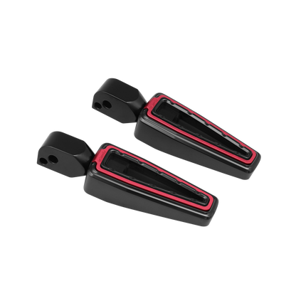 Fangster Color Collection Footpegs - Black Red