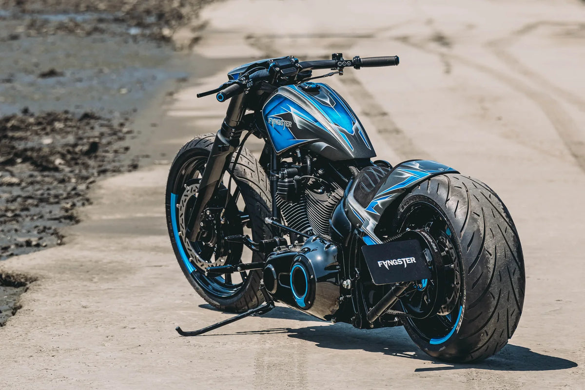 Rev Falcon rear tire and custom bodywork