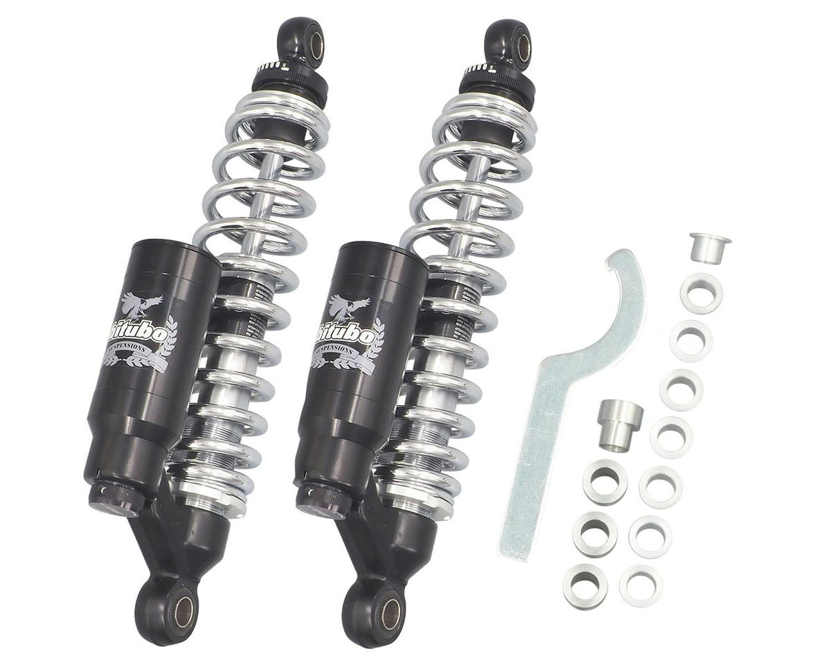 Bitubo WMT Rear Shock Absorbers - 301 mm / Chrome Edition | HD003WMT03