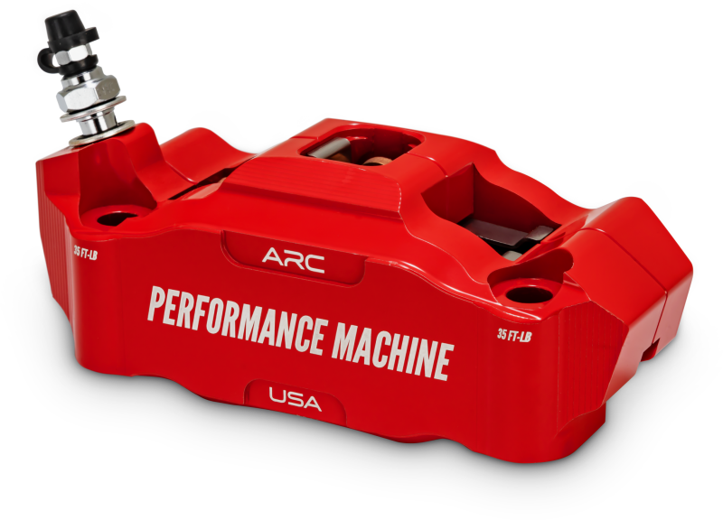Performance Machine 125 x 4 Race Series Radial 固定座 卡鉗 附 ARC - 左側 - 紅色｜0052-2427-RC
