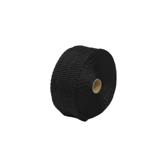 MotoTown 25 ft. Fiberglass Exhaust Wrap, 50 mm x 1.5 mm - Black