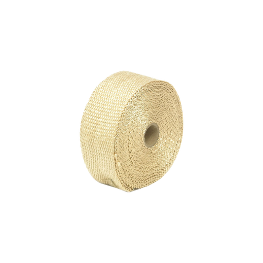 MotoTown 25 ft. Fiberglass Exhaust Wrap, 50 mm x 1.5 mm - Light Brown