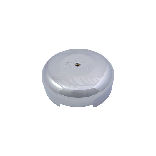 MotoTown 8 in. V-Logo CV Air Cleaner Cover, Center-Screw - Chrome, OEM-Style 29138-91 for 1990-1999 FLT