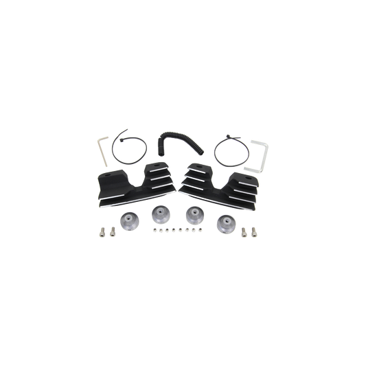 MotoTown Finned Head Bolt Bridge Cover Set - Black - OEM 43841-01