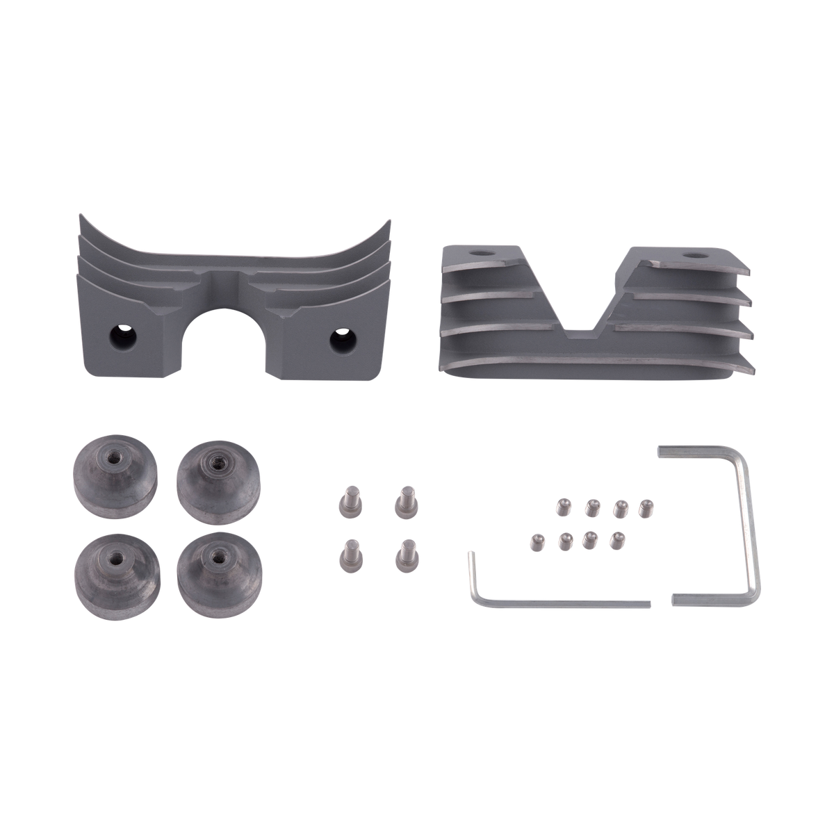 MotoTown Finned Head Bolt Bridge Cover Set - Silver for 2004-2020 Sportster XL