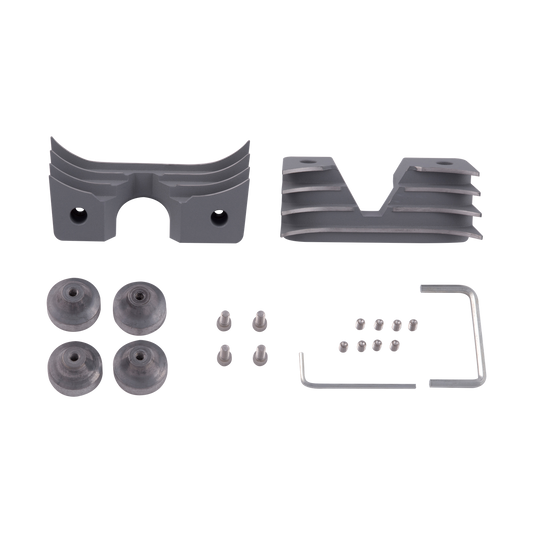 MotoTown Finned Head Bolt Bridge Cover Set - Silver for 2004-2020 Sportster XL