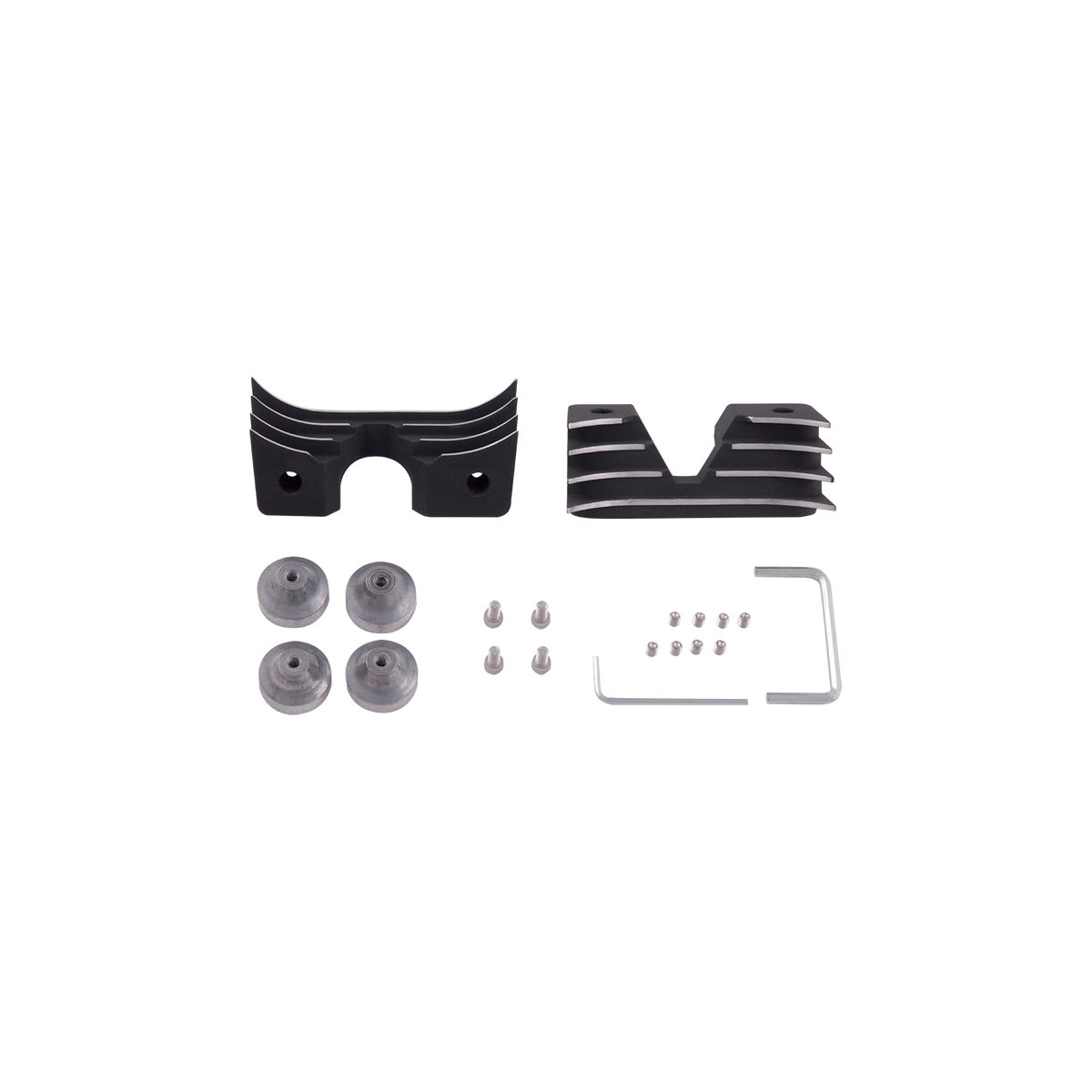 MotoTown Finned Head Bolt Bridge Cover Set - Black for 2004-2022 XL Sportster