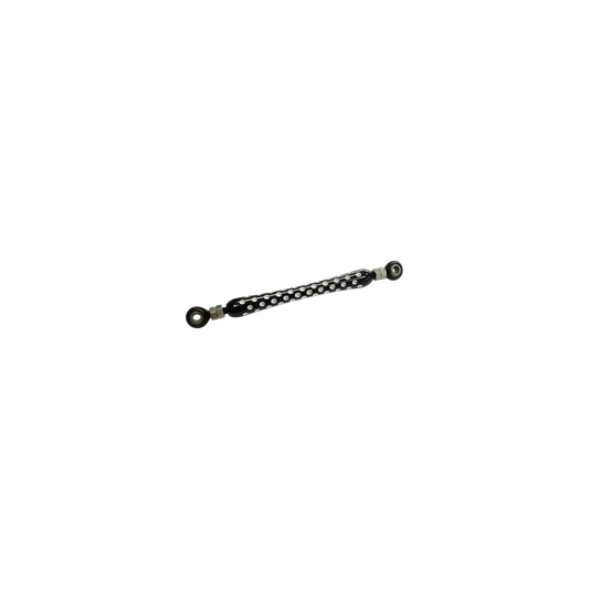 MotoTown Shift Linkage, Drilled, L 10.25 in.-10.75 in., Black Anodized for 2004-2022 XL Sportster with forward controls