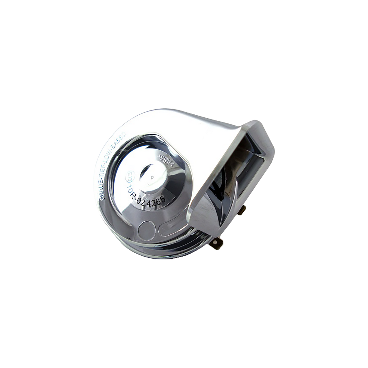 MotoTown Cow Bell Horn, With Adaptor & Nut, 110 dB, Chrome for 1984-1994 FXR