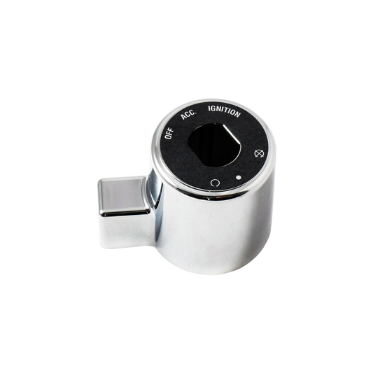 MotoTown ABS Ignition Switch Housing Cover - Chrome, OEM 71510-04 / 71527-04 for 2004-2022 Sportster XL