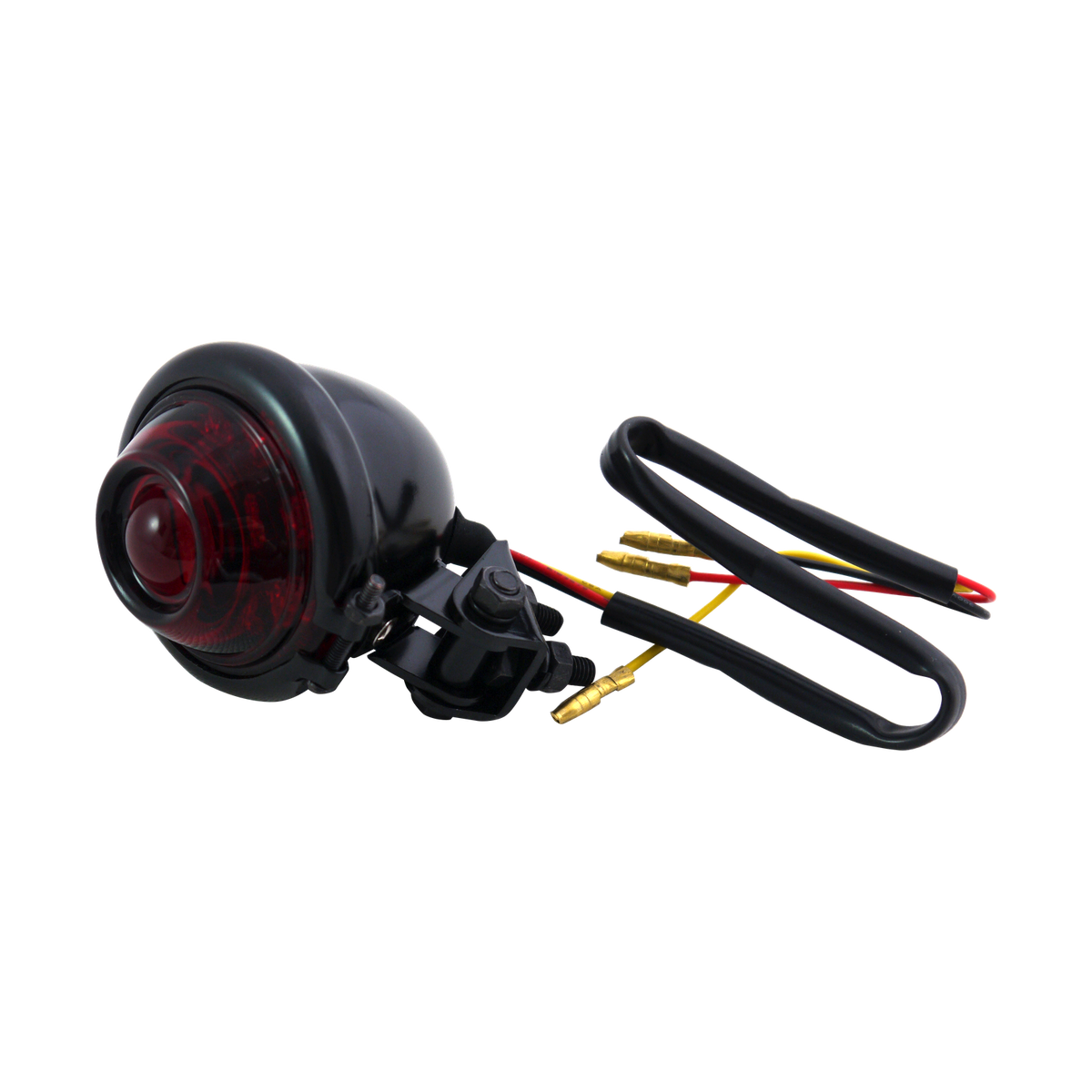 MotoTown 尾燈總成，Bates 款式，黑色，LED，含紅色燈殼