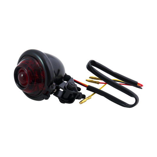 MotoTown 尾燈總成，Bates 款式，黑色，LED，含紅色燈殼