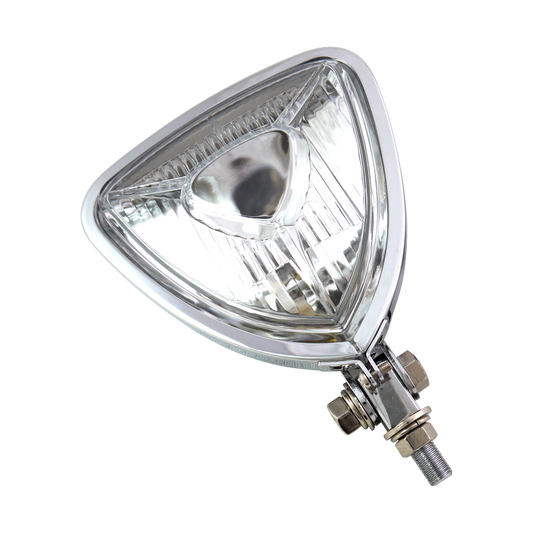 MotoTown 5 x 5 in. Triangle H3 12 V 55 W 改裝型頭燈套件－鍍鉻色，ECE