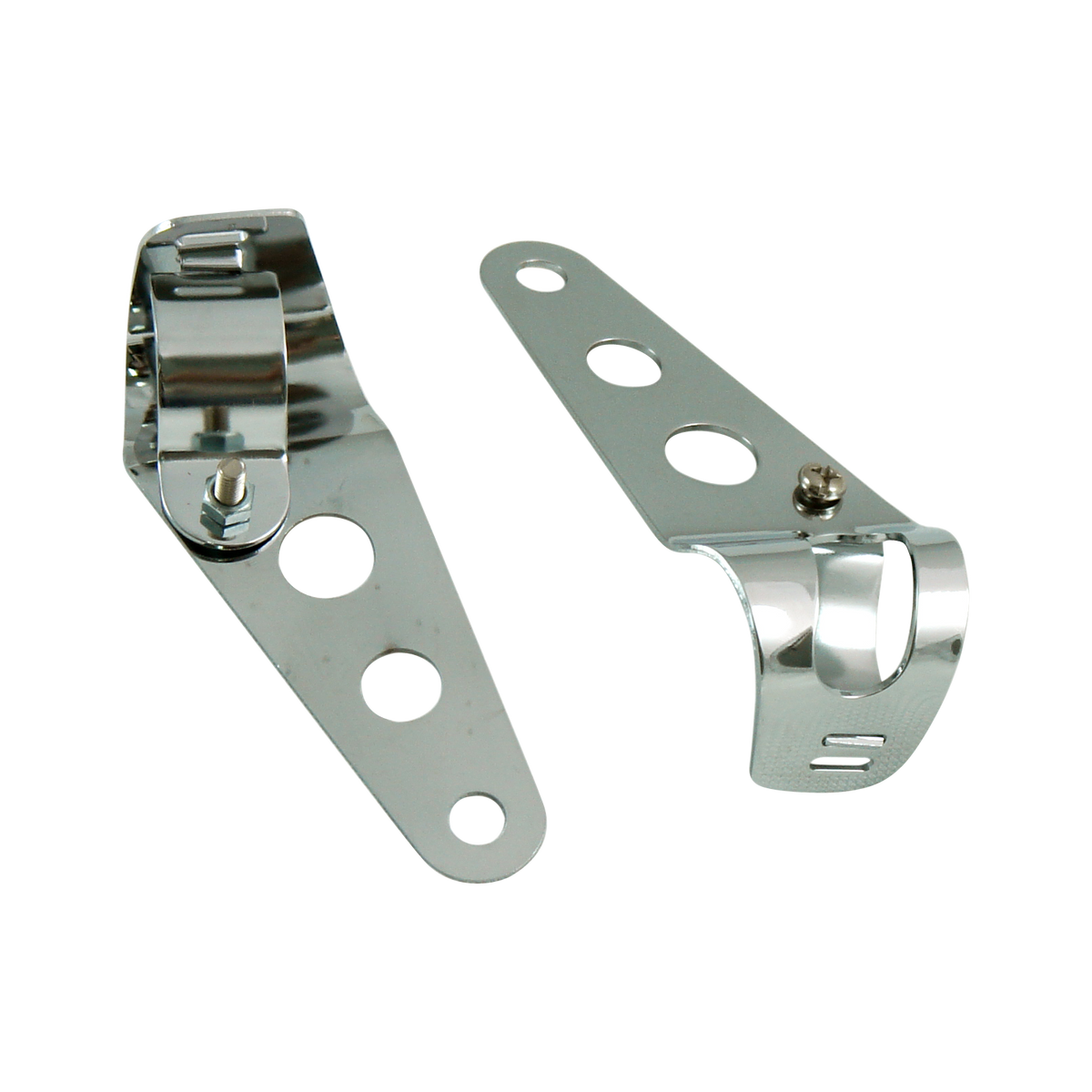 MotoTown Headlamp Bracket, Side Mount, 5-1/2 in., Chrome, Clip On Style, 35 mm-41 mm Fork