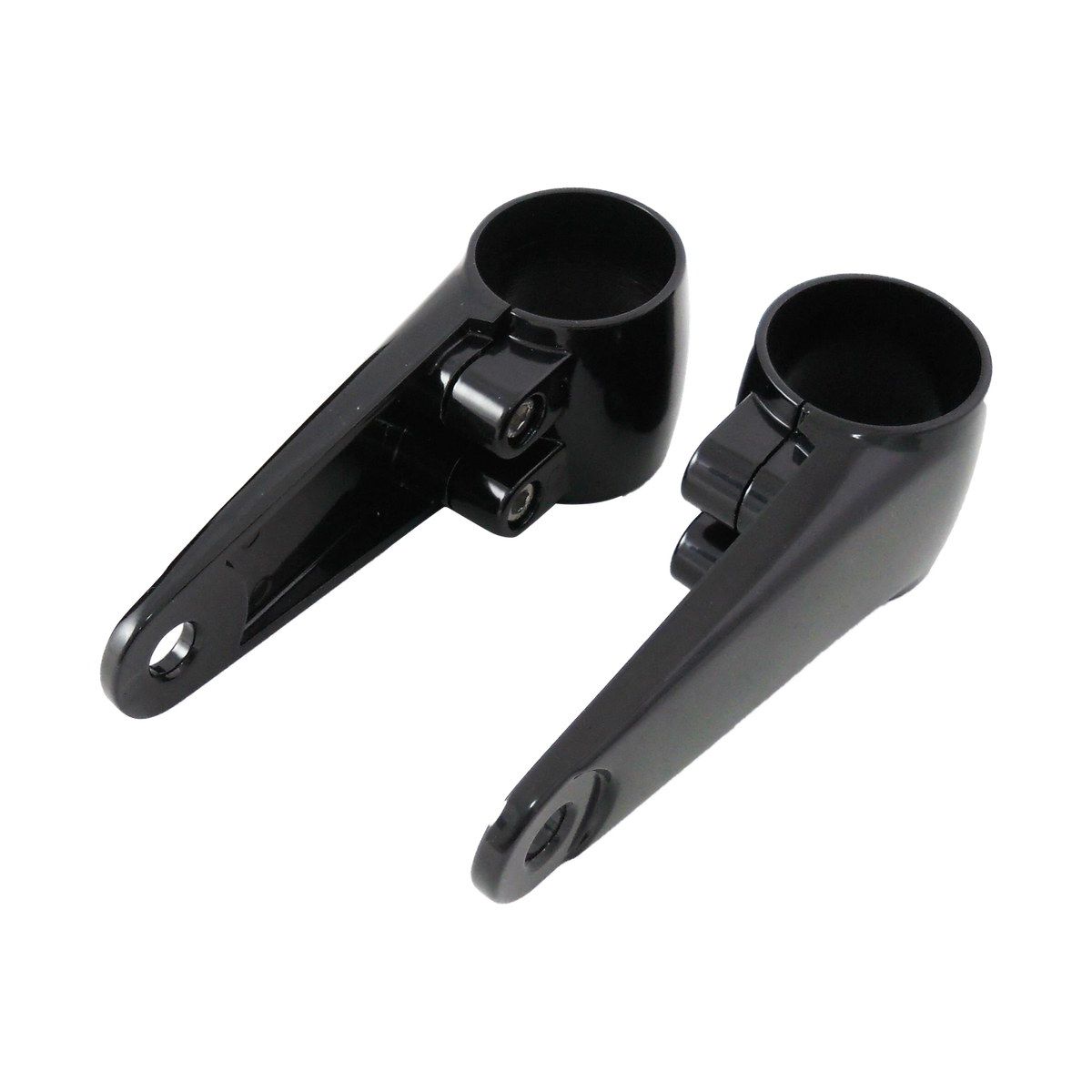 MotoTown Side-Mount Headlamp Bracket Pair - Black