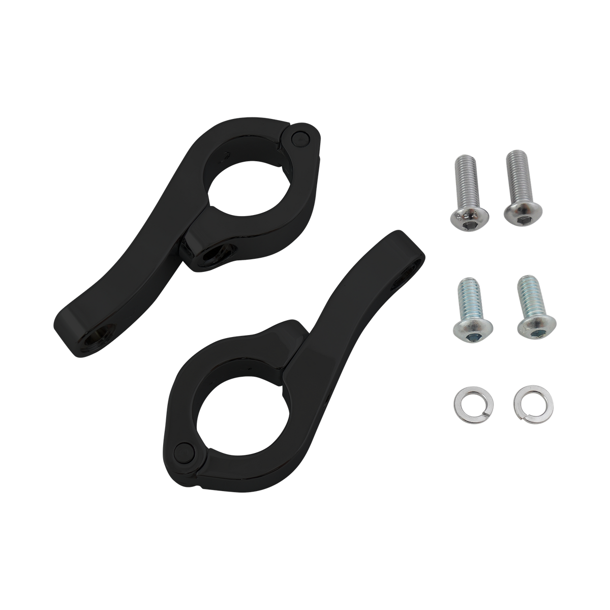 MotoTown 1.25 in. Engine Guard Fog Light Clamp Set - Black - OEM 68000142