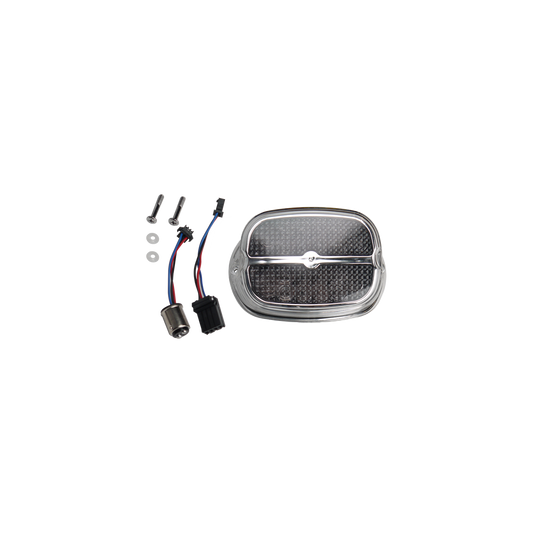 MotoTown LED 尾燈總成，煙燻色燈殼，鍍鉻色外殼