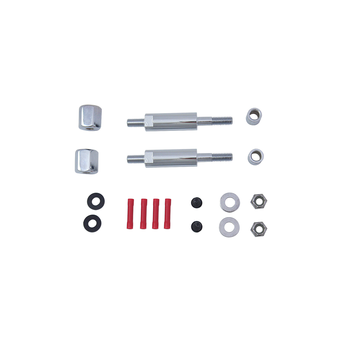 MotoTown Rear Turn Signal Relocation Kit - Chrome for 2000-2001 FXST, FXSTB, FXSTS, FLSTF, FLSTS