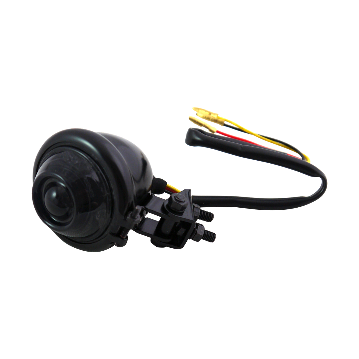 MotoTown Taillight, Bates Style, Black, LED, With Smoke Lens