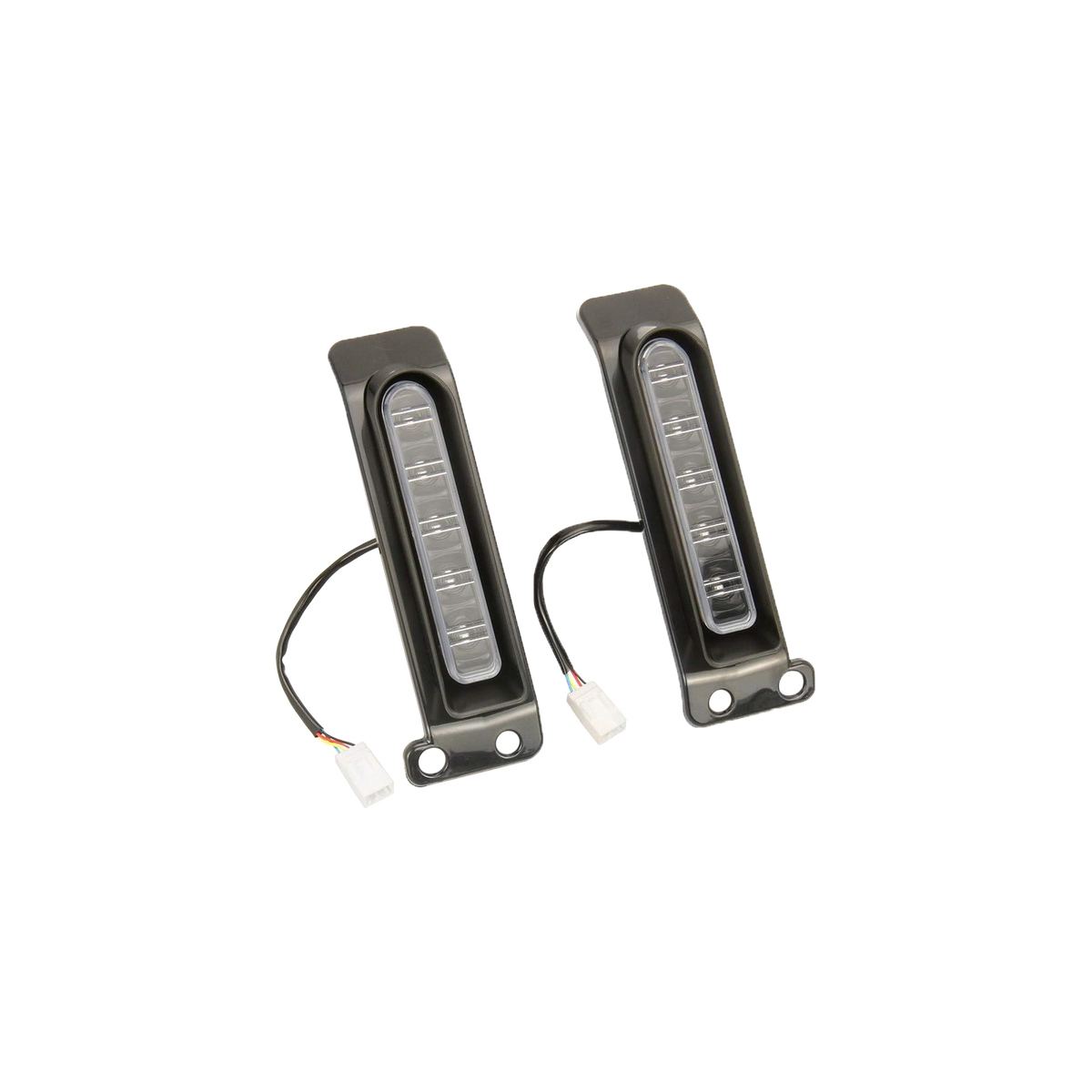 MotoTown 輔助馬鞍包 LED 燈套件－煙燻色燈殼 / 紅色 LED，適用 2014 以後 FLHTCU