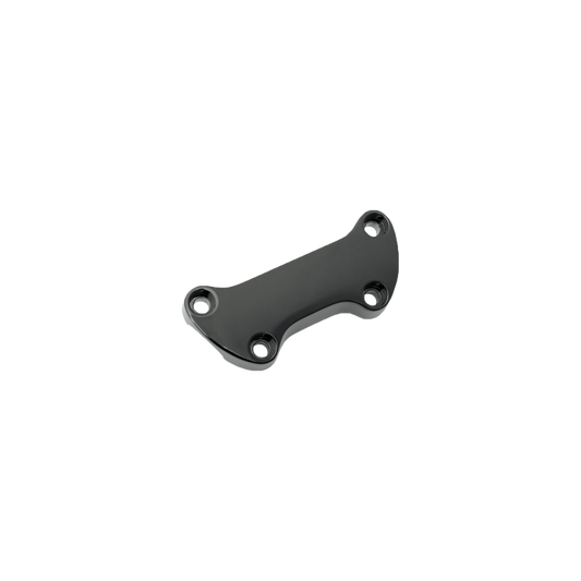 MotoTown Riser Top Clamp, Smooth, With Skirt, Black