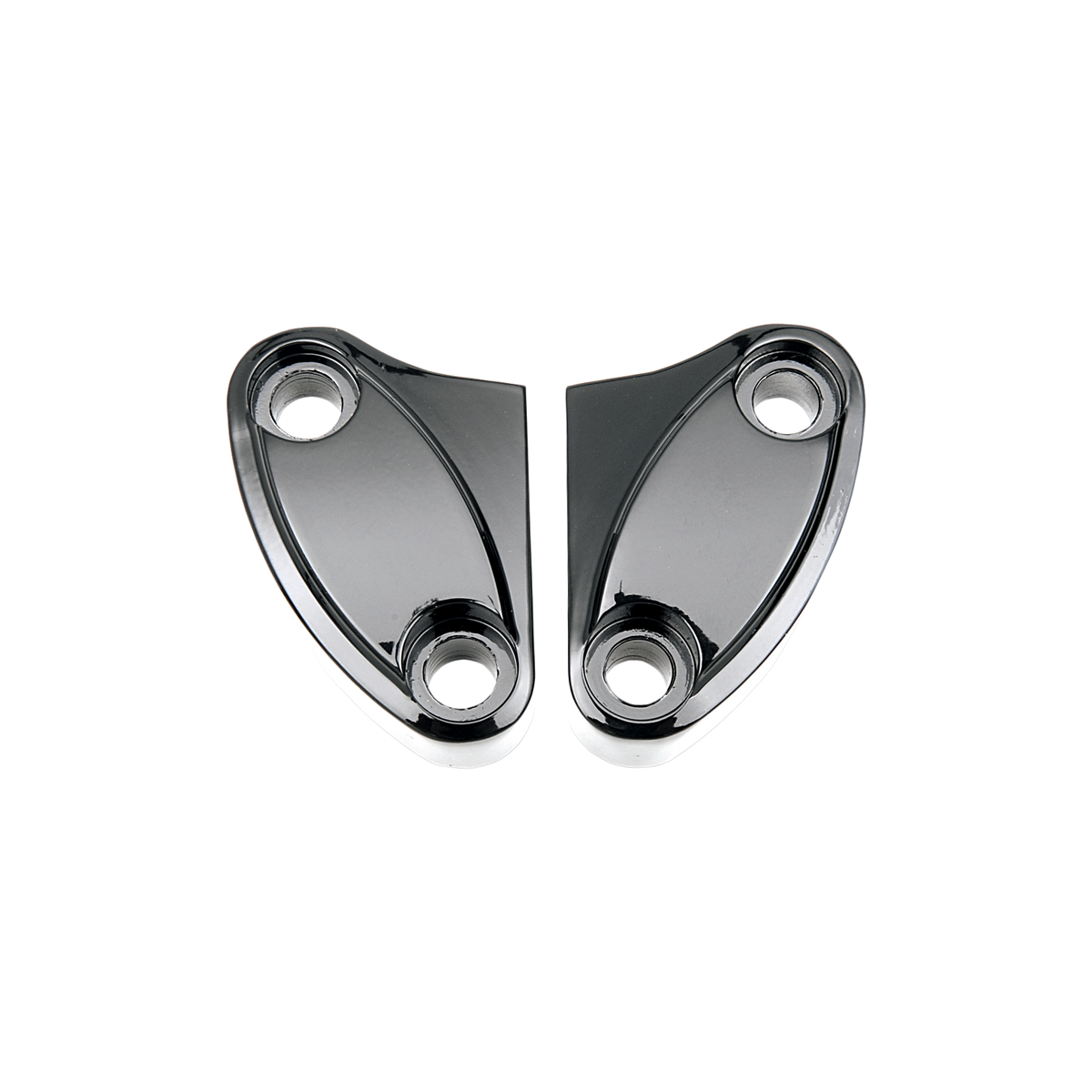 MotoTown Riser Top Clamp Set, Black - Gloss