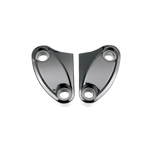 MotoTown Riser Top Clamp Set, Black - Gloss