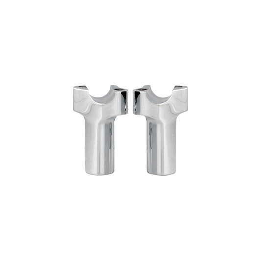MotoTown 3-1/2 in. Straight Forged Aluminum Riser Pair for 1 in. Handlebars - Chrome
