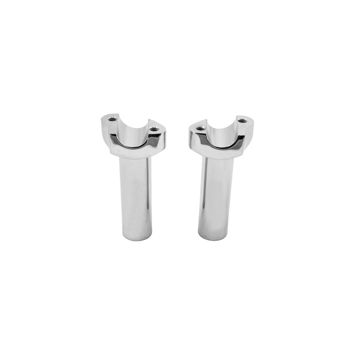 MotoTown Straight Forged Riser Pair, 4-1/2 in. Rise for 1 in. Handlebar - Chrome