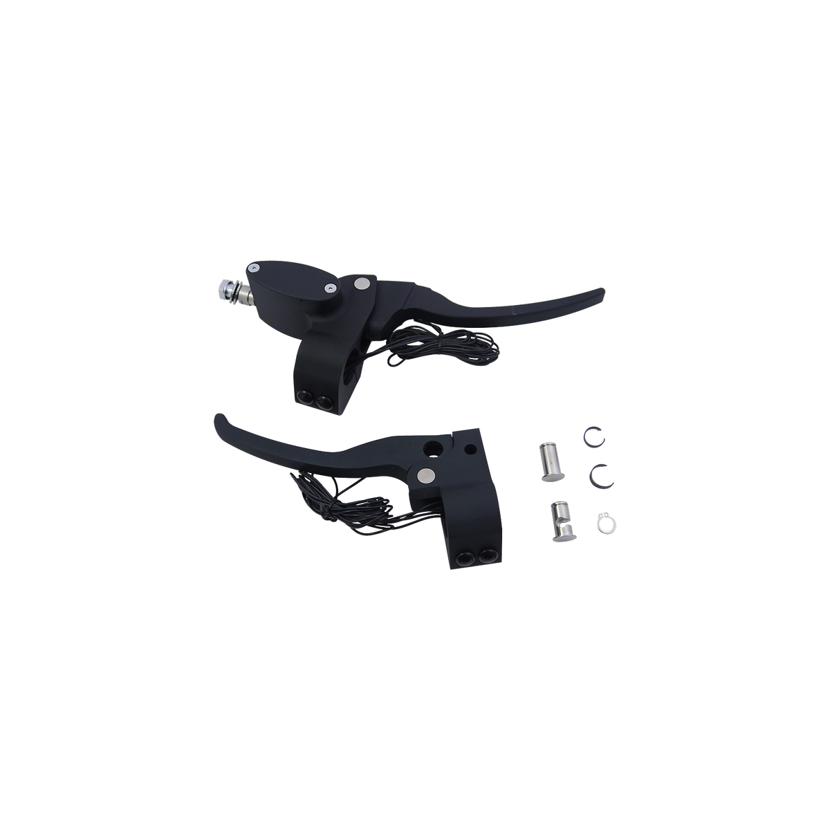 MotoTown 4-Switch 5/8 in. Brake / Cable-Clutch Handlebar Control Kit - Black