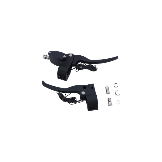 MotoTown 4-Switch 5/8 in. Brake / Cable-Clutch Handlebar Control Kit - Black