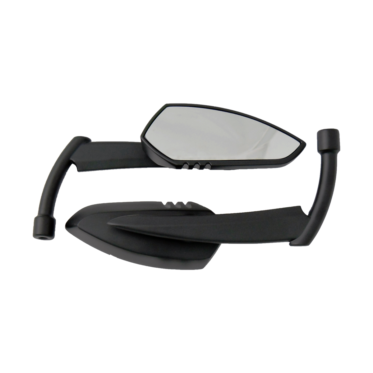MotoTown Sickle Offset-Stem Mirror Pair - Black