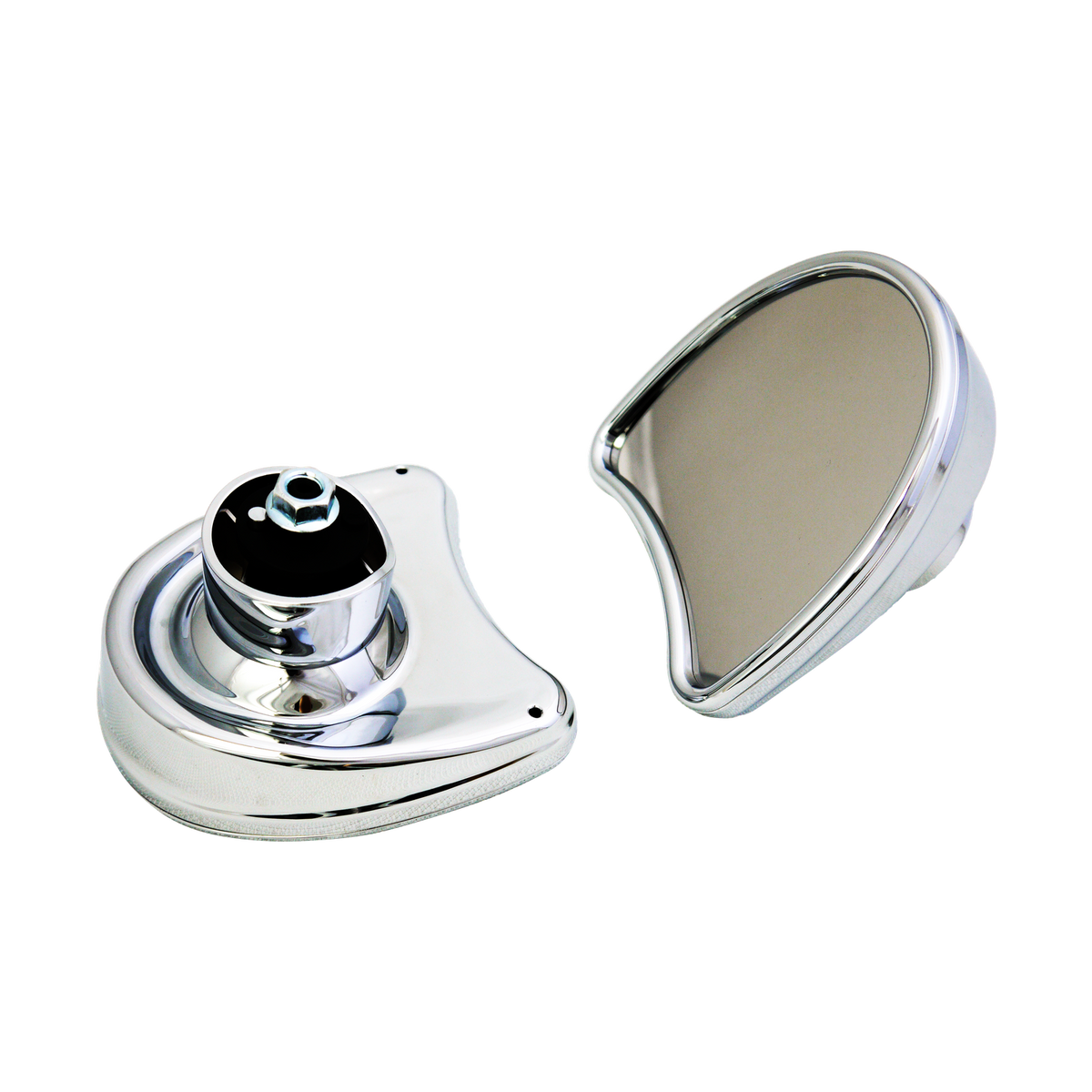 MotoTown Fairing Mount Mirror Chrome for 1996-2013 Electra Glides and 2006-2013 FLHX