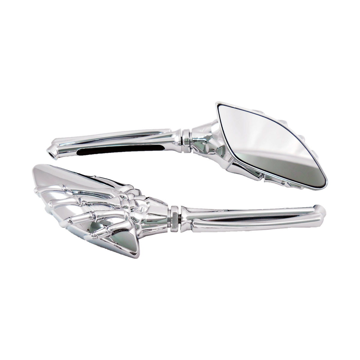 MotoTown Skeleton Mirror Set, Chrome