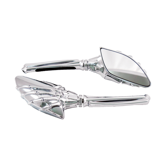 MotoTown Skeleton Mirror Set, Chrome
