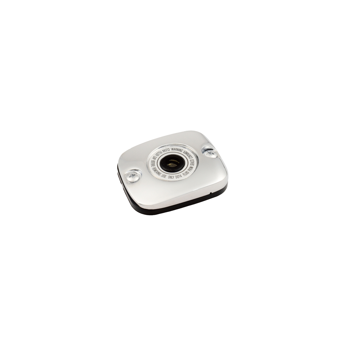 MotoTown Smooth Front Brake Master Cylinder Cover Kit with Sight Glass - Chrome