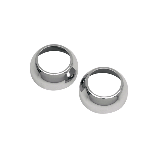 MotoTown Fork Boot Metal Covers, Chrome, 39 mm for 1988-1994 FXR and 1988-2022 Sportster XL